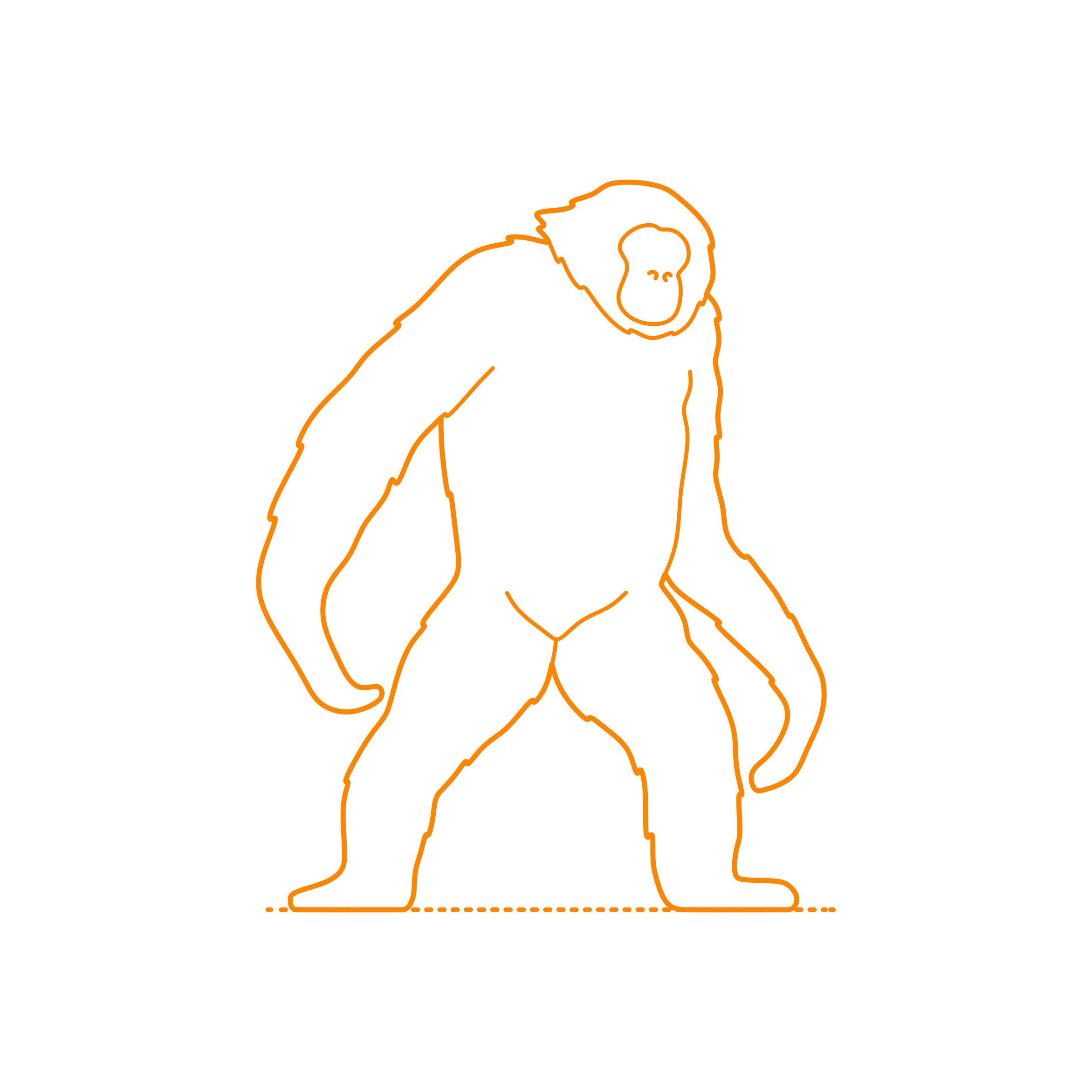 Animals Apes Siamang Stencil Svg Vector Free Vectors